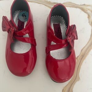 Rachel Kids Shiny Red Dress Shoes